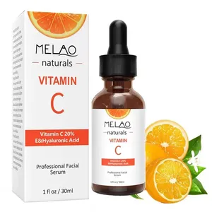 Melao Naturals Vitamin C Facial Serum with Vitamin C 20% E & Hyaluronic Acid